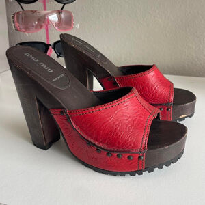 Miu Miu wooden clogs